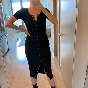 Long button down dress